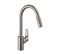 hansgrohe Focus M41 Mitigeur de cuisine pivotant, avec douchette extractible, 31833800,