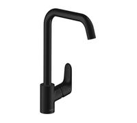 Hansgrohe Mitigeur de cuisine sur pied Focus M41-260 1 jet, bec pivotant à 3 niveaux Noir mat