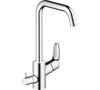 hansgrohe Focus M41 mitigeur monocommande de cuisine M41 260, robinet d'arrêt de l'appareil, 1 jet, chromé, 31823000