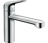 hansgrohe Focus Robinet de cuisine M42 120 1jet 71804000 ND, bec orientable 360°, chromé