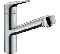 Hansgrohe Mitigeur de cuisine Focus M42 71814000 – sur pied, douchette extractible, chromé