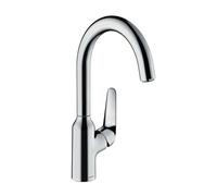 Hansgrohe Mitigeur de cuisine sur pied Focus M42 H220 1 jet bec orientable 360° chrome 71802000