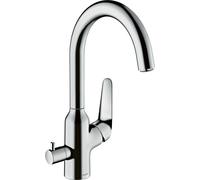 hansgrohe Focus M42 mitigeur monocommande de cuisine M42 220, robinet d'arrêt de l'appareil, 1 jet, chromé, 71803000