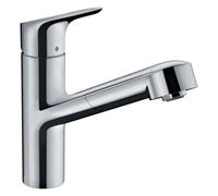 Hansgrohe Focus M43 - Mitigeur d’évier avec douchette extractible, chrome 71842000