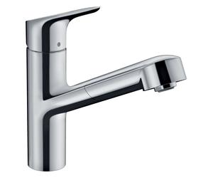 Hansgrohe Focus M43 - Mitigeur d’évier avec douchette extractible, chrome 71842000