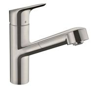 Hansgrohe Focus M43 - Mitigeur d'évier avec bec extractible, inox 71842800