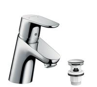hansgrohe Focus Mitigeur de lavabo 70, bonde Push-Open, chromé, 31604000