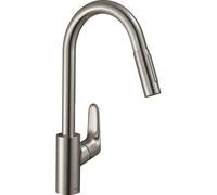 Hansgrohe Focus Robinet de cuisine avec douchette extractible effet inox 31815800