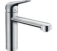 hansgrohe Focus Robinet de cuisine M42 120 1jet 71807000 bec orientable 360°, installation devant fenêtre, chromé