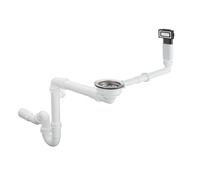 Hansgrohe - Garniture de vidage et de trop-plein pour évier, inox 43921800