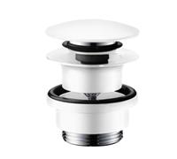 Hansgrohe - Garniture de vidage Push-Open pour mitigeur de lavabo et de bidet, blanc mat 50100700