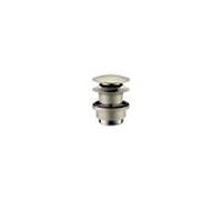 hansgrohe garniture de vidange 51300820 push-open, pour mitigeur lavabo et bidet, nickel brossé