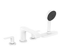 hansgrohe Garniture Vivenis 75444700 Mitigeur bain-douche 4 trous sur gorge, avec sBox, blanc mat