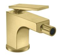 hansgrohe AXOR Citterio Mitigeur de bidet, garniture de vidage à tirette, saillie 110mm, 39214950, Couleur: laiton brossé