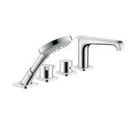 Hansgrohe hansgrohe Axor Citterio E Ensemble complet Robinet 4 trous pour carrelage, avec thermostat, chrome Quantité:1
