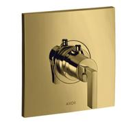 hansgrohe AXOR Citterio Thermostat 59 l/min Thermostat encastré à haut débit, poignée à levier, 39711990, Couleur: Optique en or poli