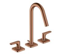 Hansgrohe hansgrohe Axor Citterio M Mitigeur lavabo 3 trous 135 mm, chrome, tirette, rosace, bicolore or Quantité:1