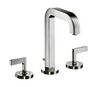 Hansgrohe hansgrohe Axor Citterio mitigeur lavabo 3 trous 170 mm, avec bec 140 mm, avec tirette, rosace, chrome Quantité:1