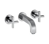 Hansgrohe hansgrohe Axor Citterio Set de montage complet mitigeur lavabo encastré 3 trous, poignées croisillons, chrome Quantité:1