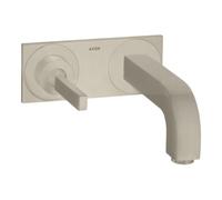 Hansgrohe hansgrohe Axor Citterio Set de montage complet Mitigeur lavabo encastré, avec poignée à broche, L 220 mm, couleur nickel mat Quantité:1