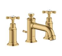 Hansgrohe hansgrohe Axor Montreux 3 trous Robinet de lavabo 143 mm, avec croix, tirette, or optique brillant Quantité:1