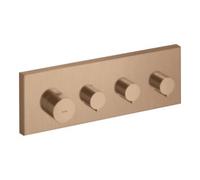 Hansgrohe hansgrohe Axor Starck Kit de montage complet Thermostat encastré angle, 3 sorties, brossé or rouge Quantité:1
