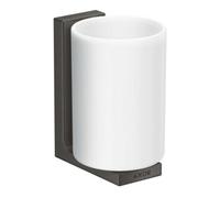 hansgrohe Axor coupelle à dents 42604340 verre, montage mural, chrome noir brossé
