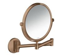 hansgrohe AXOR UNIVERSAL Circular miroir de rasage, grossissement 1,7 fois, pivotant, inclinable, 42849310, Couleur: Or rouge brossé