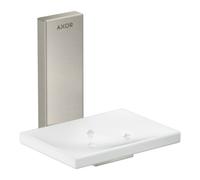 Hansgrohe hansgrohe Axor Uni. Rectangulaire en verre, montage mural, aspect acier inoxydable Quantité:1