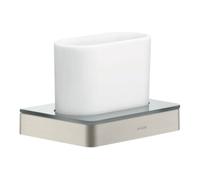 hansgrohe Verre dentaire Axor 42834800 verre, montage mural, aspect acier inoxydable
