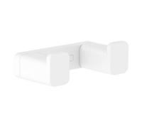 Hansgrohe hansgrohe Crochet double AddStoris à fixation murale, métal, blanc mat Quantité:1