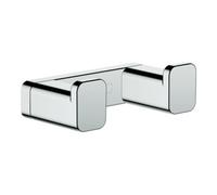 Hansgrohe hansgrohe Crochet double AddStoris fixation murale, métal, chrome Quantité:1