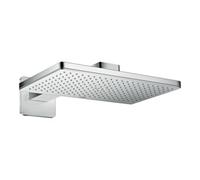 Pommeau de douche Axor ShowerSolutions 1jet 35274000 chromé , 46x30cm, avec bras de douche et rosace softsquare
