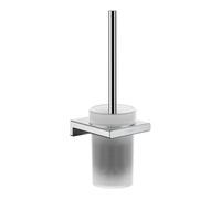 Hansgrohe Porte-brosse WC AddStoris 41752000 – fixation murale, chrome et verre