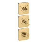 Hansgrohe hansgrohe Ensemble complet Axor Citterio E Mitigeur thermostatique encastré 380/120, avec rosace, or brossé optique Quantité:1