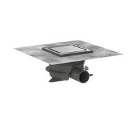 hansgrohe RainDrain Spot Plus, set complet 150/150 évacuation ponctuelle, cadre réglable en hauteur, inox brossé, 56225800