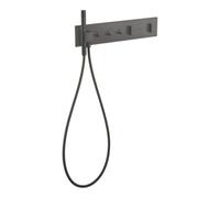 Hansgrohe hansgrohe Ensemble prêt à poser ShowerComposition UP-THM, 3 sorties, chrome noir brossé Quantité:1