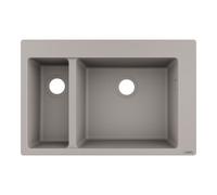 Hansgrohe hansgrohe Évier encastrable S510-F635 180/450 750x490mm, 1 robinet pr. + 1 supp., béton gris Quantité:1