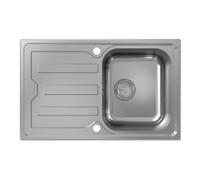 Hansgrohe hansgrohe Évier encastré S44 avec égouttoir, 775x480 mm, acier inoxydable Quantité:1