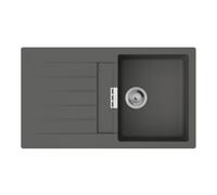 Hansgrohe hansgrohe Évier encastré S520 avec égouttoir, 840x480mm, 1 bac, gris pierre Quantité:1