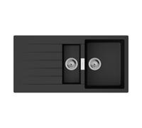 Hansgrohe hansgrohe Évier encastré S520 avec égouttoir, 980x480 mm, 2 bacs, graphite noir Quantité:1
