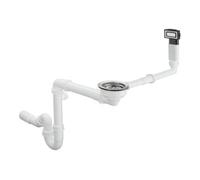 Hansgrohe hansgrohe Garniture de vidage et trop-plein D14-10 inox, manuel, pour évier simple Quantité:1