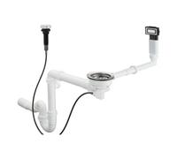 Hansgrohe hansgrohe Garniture de vidage et trop-plein D14-11 acier inoxydable, automatique, pour cuve simple Quantité:1