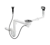 Hansgrohe hansgrohe Garniture de vidage et trop-plein D16-11 automatique, pour évier simple en granit, chrome Quantité:1