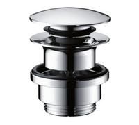 hansgrohe garniture de vidange 51300820 push-open, pour mitigeur lavabo et bidet, nickel brossé