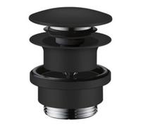 Hansgrohe hansgrohe Garniture de vidage Push-Open pour mitigeurs lavabo et bidet, noir mat Quantité:1
