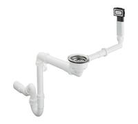 Hansgrohe hansgrohe Garniture vidage et trop-plein D16-10 manuelle, pour évier simple en granit, chrome Quantité:1