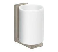 hansgrohe Coupe-dent Axor 42604820 verre, montage mural, nickel brossé