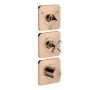 Hansgrohe hansgrohe Kit complet Axor Citterio E thermostat encastré 380/120, avec rosace, poli or rose Quantité:1