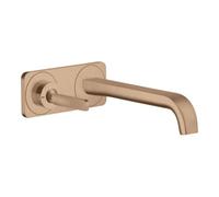 hansgrohe AXOR Citterio E Mitigeur monocommande de lavabo encastré avec plaque pour montage mural, 36114310, Couleur: Or rouge brossé